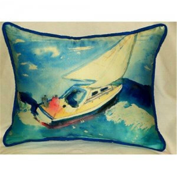 Sailboat Throw Pillow- 16 x 20 in., Betsy Drake, Mfr#: HJ257